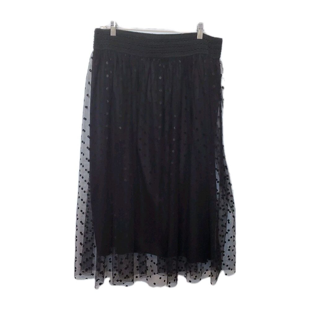 Y2K Metro Wear Polka Dot Skirt Elastic Whimsigoth Vampire Dark Romance Size 1x